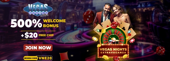 $20 Free Chip No Deposit + 400% Bonus at Vegas Casino Online 