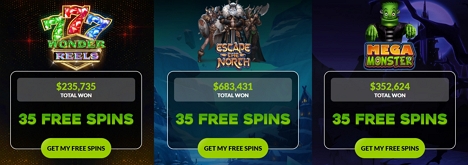 35 No Deposit Free Spins at Raging Bull Casino